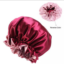 Load image into Gallery viewer, Double Sided Silk/Satin Hair Bonnet
